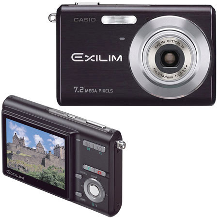 Casio Exilim EX-Z70 Digital Camera, 7.2 mp, 3x Optical, 4x Digital Zoom with 2.5" LCD Screen - Black Finish