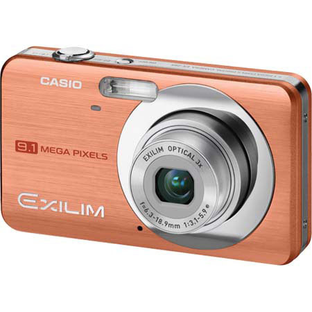 Casio Exilim Zoom EX-Z85 Digital Camera, 9.1 Megapixel, 3x Optical Zoom, 4x Digital Zoom, 2.6" LCD, Orange