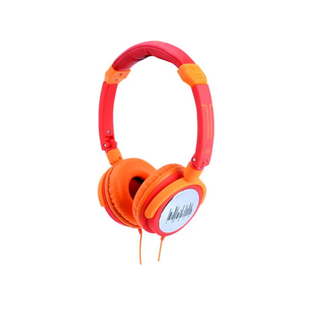 IDANCE Crazy Portable Articulated On-Ear Headphones with Inline Mic Orange/Red