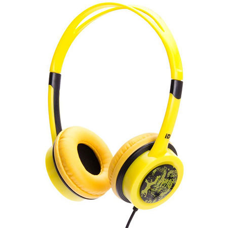 iDance Free Headphones with Inline Mic for iPad/iPod/iPhone, Yellow