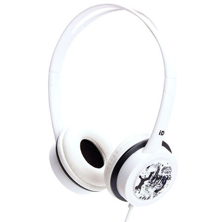 IDANCE Free Portable Headphones with Inline Mic for iPad/iPod/iPhone, 15Hz-20KHz Frequency, 32ohms Impedance, 3.5mm Gold Plated Plug, White
