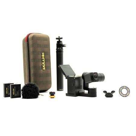Idolcam VIP Package with 3-Axis 4K Gimbal Camera, 16mm Wide-Angle Lens, 10mm Fisheye Lens, VlogStar External Mic