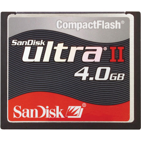 SanDisk 4 GB, 60x Speed Ultra II Compact Flash Memory Card.