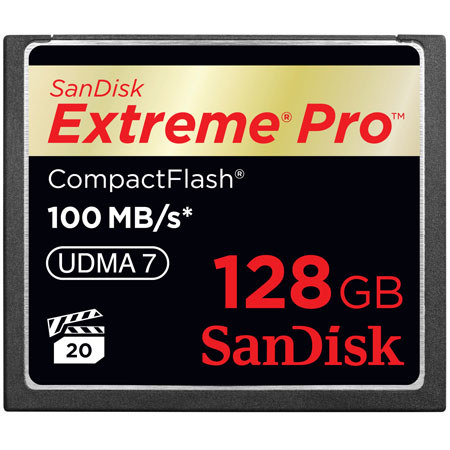 SanDisk 128GB Extreme Pro Compact Flash Memory Card