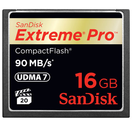 SanDisk 16GB Extreme Pro CF90 Compact Flash Memory Card