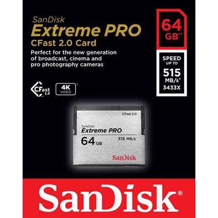 SanDisk Extreme PRO 64GB CFast 2.0 Memory Card - SKU#1543856