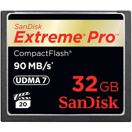 SanDisk 32GB Extreme Pro CF90 Compact Flash Memory Card