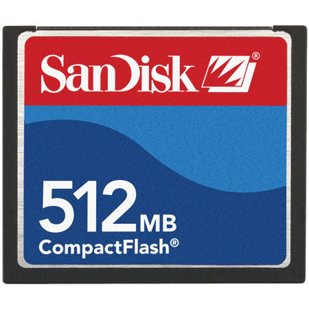 SanDisk 512mb Compact Flash Memory Card.
