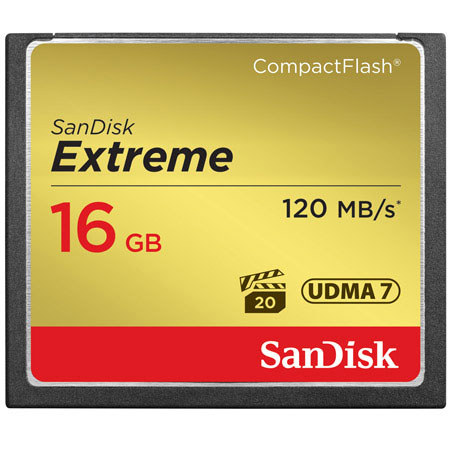 SanDisk 16GB Extreme CF Memory Card (2 pack)