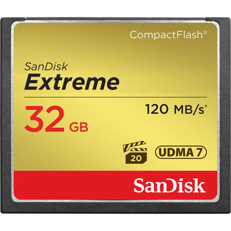 SanDisk 32GB Extreme Compact Flash Memory Card SDCFXS-032G-A46