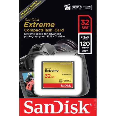 SanDisk 32GB Extreme Compact Flash Memory Card SDCFXS-032G-A46