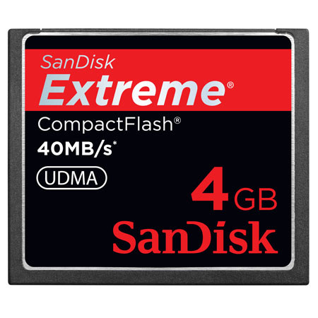 SanDisk 4GB Extreme Compact Flash Memory Card,to 40MB/S
