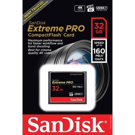 SanDisk 32GB Extreme PRO CompactFlash Memory Card SDCFXPS-032G-A46