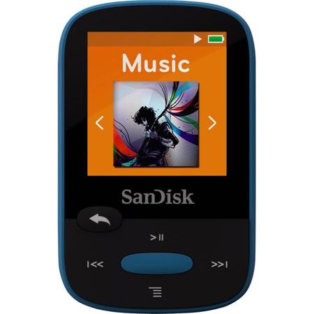 SanDisk 8GB Clip Sport MP3 Player, 1.44 LCD Display, Blue
