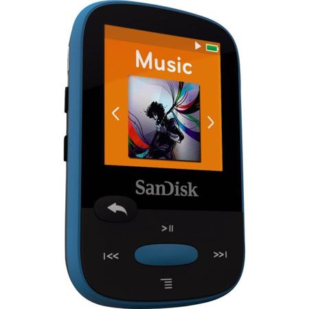 SanDisk 8GB Clip Sport MP3 Player, 1.44 LCD Display, Blue
