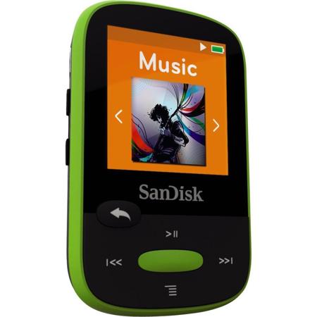 SanDisk 8GB Clip Sport MP3 Player, 1.44 LCD Display, Lime