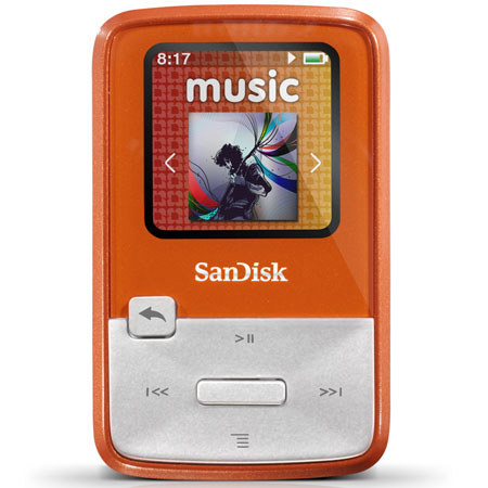 SanDisk 4GB Sansa Clip Zip Mp3 Player, Orange