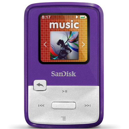 SanDisk 4GB Sansa Clip Zip Mp3 Player, Purple