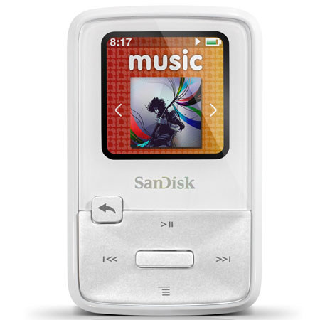 SanDisk 4GB Sansa Clip Zip Mp3 Player, White