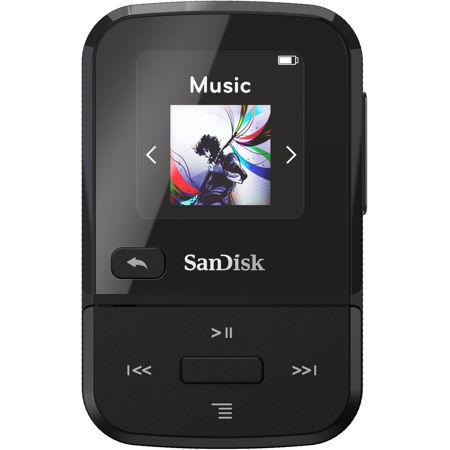 SanDisk 32GB Clip Sport Go Wearable MP3 Player, Black