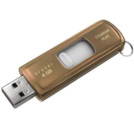 SanDisk SDCZ28004GA11 Cruzer Titanium Plus 4GB Drive