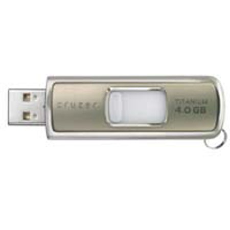 SanDisk Ultra Cruzer Titanium, 4 GB Portable Storage Device with U3 Smart Drive Technology, USB 2.0 Interface