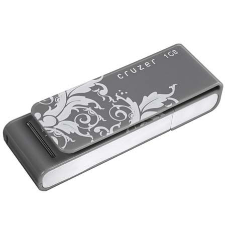SanDisk Cruzer Pattern, 1 GB Portable Storage Device with U3 Smart Drive Technology, USB 2.0 Interface, Black