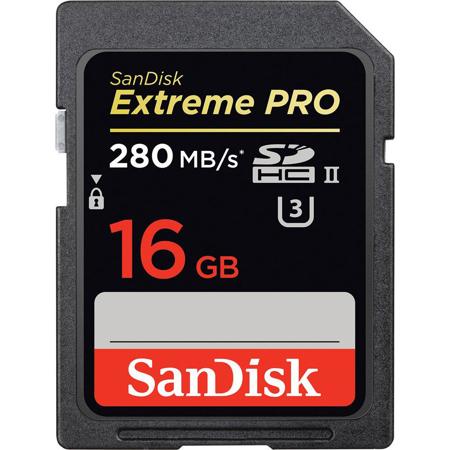 SanDisk 16GB ExtremePro UHS-II U3 SDHC Memory Card