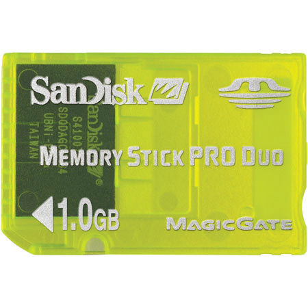 SanDisk 1 GB Memory Stick Pro Duo Gaming Memory Card.
