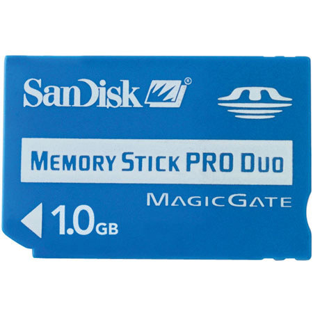 SanDisk 1 GB Memory Stick Pro Duo Memory Card.