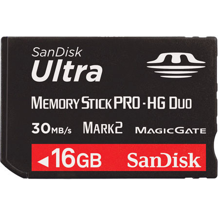 SanDisk SDMSPDH016GA11, 16GB Pro Duo Ultra Memory Card