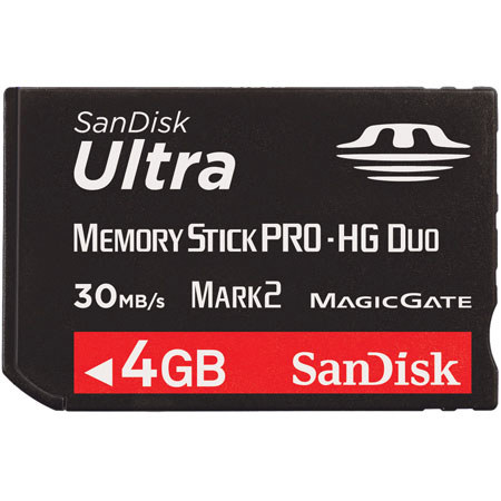 SanDisk 4GB Mem Stick Pro Duo Ultra Memory Card - 3Pk