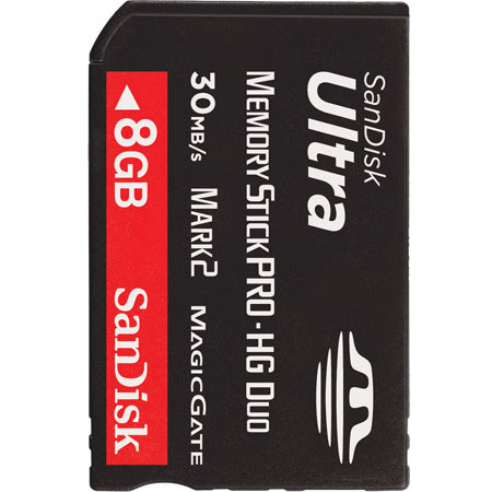 SanDisk SDMSPDH008GA11, 8GB Pro Duo Ultra Memory Card