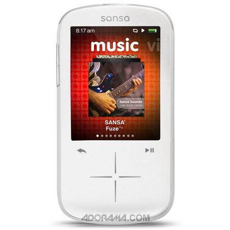 SanDisk SDMX20 Sansa Fuze+ 8GB MP3 Player - White