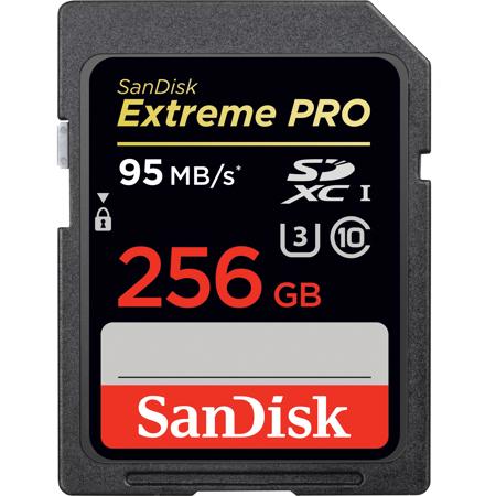 SanDisk 256GB ExtremePRO Class 10 UHS-I U3 SDXC Memory Card