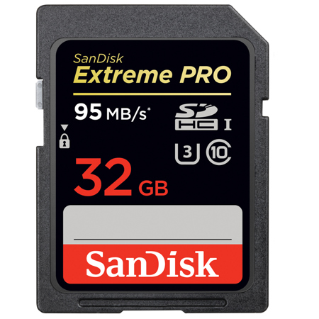 SanDisk 32GB ExtremePRO Class 10 UHS-I U3 SDHC Memory Card