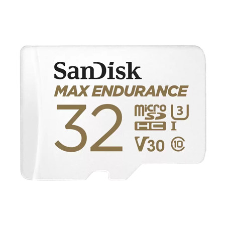 SanDisk MAX ENDURANCE UHS-I U3 microSD Memory Card with SD Adapter 128GB