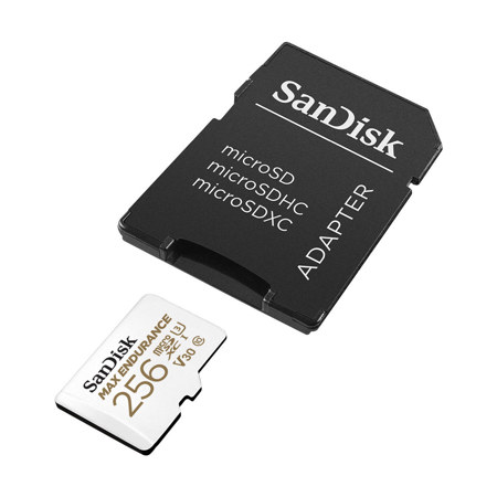 SanDisk MAX ENDURANCE 256GB UHS-I microSDXC Memory Card with SD