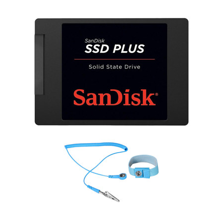 SanDisk SSD Plus 240GB SATA III 2.5" Internal SSD, Bundle with Green Extreme 6' Anti-Static Wrist Strap