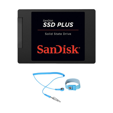 SanDisk SSD Plus 480GB SATA III 2.5" Internal SSD, Bundle with Green Extreme 6' Anti-Static Wrist Strap