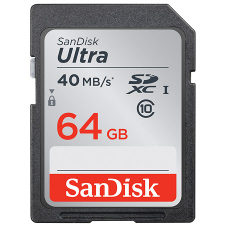 SanDisk 64GB Class 10 Ultra UHS-I U1 SDXC Memory Card