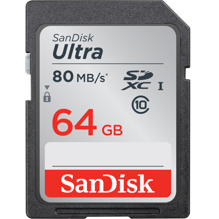 SanDisk 64GB Ultra UHS-1 SDXC Memory Card - Class 10