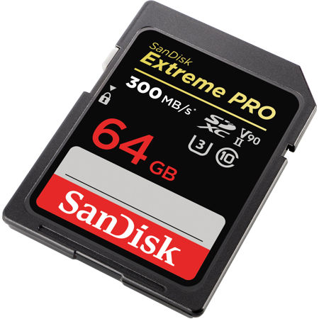 SanDisk 64GB Extreme PRO UHS-II SDXC Memory Card, 300MB/s