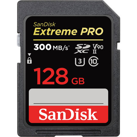 SanDisk 128GB Extreme PRO UHS-II Memory Card, 300MB/s Read, 260MB/s Write  SDSDXDK-128G-ANCIN