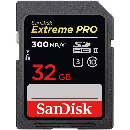 SanDisk Extreme PRO 32GB UHS-II Class 10 U3 SDHC Memory Card