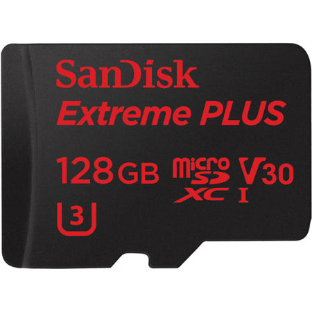 SanDisk 128GB Extreme Plus microSDXC Class 10 U3 Memory Card
