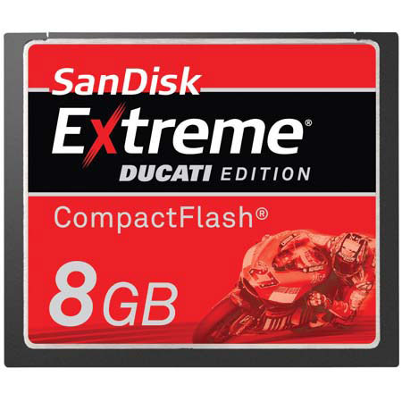 SanDisk 8GB Extreme Ducati Edition CompactFlash Memory Card #SDCFX4008GAD1