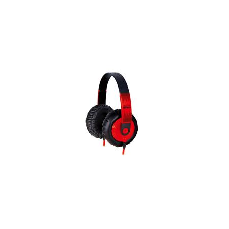 iDance Thick Padded Over Ear Headphones for iPod/iPad/iPhone, Red/Black
