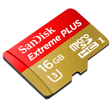 SanDisk 16GB Extreme Plus Class 10 UHS-I U3 microSDHC Memory Card