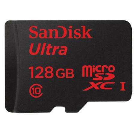 SanDisk Ultra 128 GB microSDXC Memory Card + SD Adapter with A1